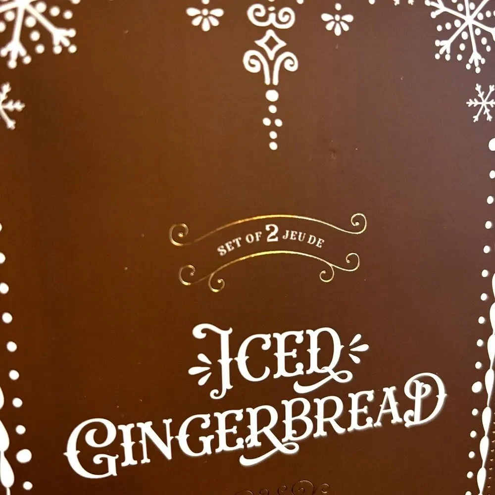 Pottery Barn Set of 2 Iced Gingerbread Brown Mugs 11oz Stoneware NIB Christmas